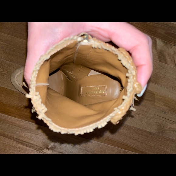 Aquazzura Tan Tiger Lilly Suede Fringe Booties 38 NEW - Picture 6 of 10